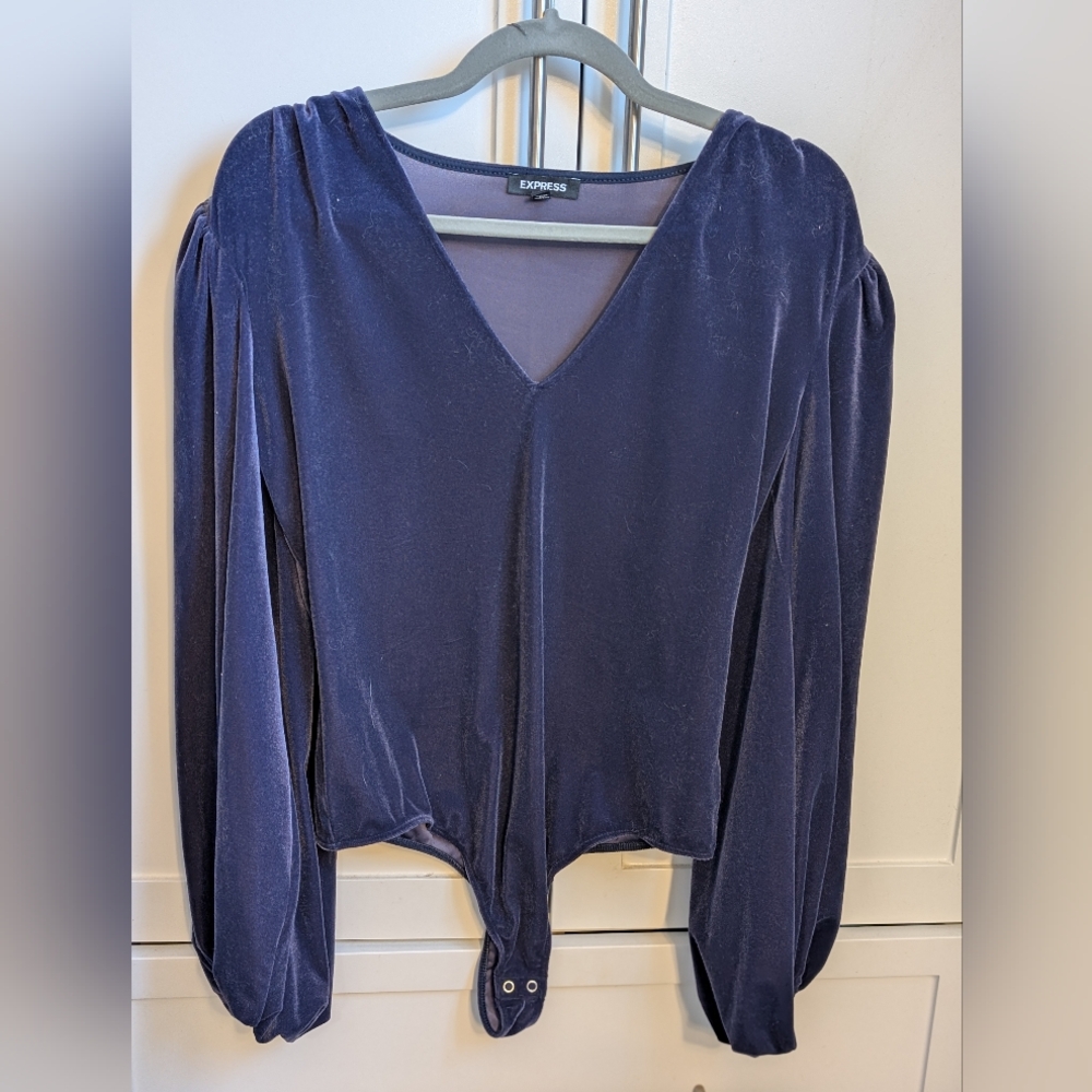 Deep Purple Velvet Body Suit